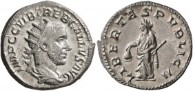 Trebonianus Gallus, 251-253. Antoninianus (Silver, 22 mm, 4.68 g, 12 h), Mediolanum. IMP C C VIB TREB GALLVS AVG Radiate, draped and cuirassed bust of...