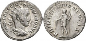 Volusian, 251-253. Antoninianus (Silver, 22 mm, 3.23 g, 6 h), Rome. IMP CAE C VIB VOLVSIANO AVG Radiate, draped and cuirassed bust of Volusian to righ...
