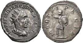 Aemilian, 253. Antoninianus (Silver, 23 mm, 3.81 g, 12 h), Rome. IMP AEMILIANVS PIVS FEL AVG Radiate, draped and cuirassed bust of Aemilian to right, ...