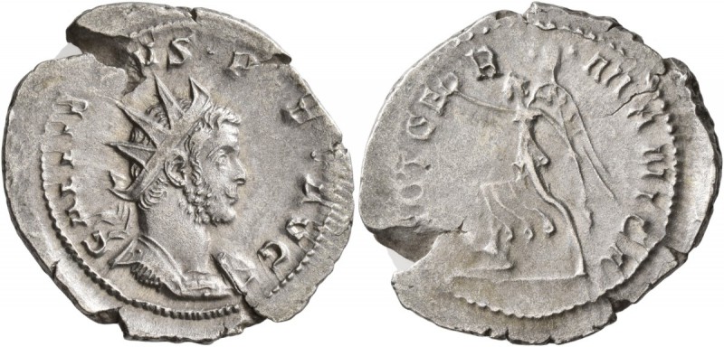 Gallienus, 253-268. Antoninianus (Silver, 25 mm, 4.50 g, 5 h), Cologne, 258-259....