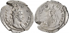 Gallienus, 253-268. Antoninianus (Silver, 25 mm, 4.50 g, 5 h), Cologne, 258-259. GALLIENVS P F AVG Radiate and cuirassed bust of Gallienus to right. R...