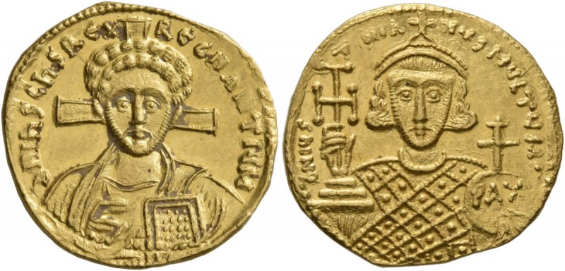 Justinian II, second reign, 705-711. Solidus (Gold, 21 mm, 4.36 g, 6 h), Constan...