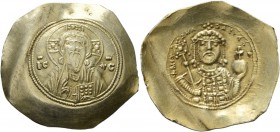 Michael VII Ducas, 1071-1078. Histamenon (Gold, 30 mm, 4.37 g, 7 h), Constantinopolis. Bust of Christ Pantokrator facing; in fields, IC - XC. Rev. +MI...