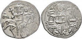 BULGARIA. Second Empire . Mihail Asen III, 1323–1330. Grosh (Silver, 22 mm, 1.63 g, 7 h). IC - XC Christ Pantokrator enthroned facing. Rev. Mihail Ase...
