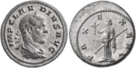 BECKER RESTRIKES. Dies by Carl Wilhelm Becker (1772-1830). Aureus (Tin, 20 mm, 5.10 g, 5 h), restrike of Claudius II, 268-270. IMP CLAVDIVS AVG Laurea...