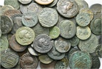 A lot containing 78 bronze coins. Includes: various Roman Provincial issues. Fine to very fine. LOT SOLD AS IS, NO RETURNS. 78 coins in lot.


 Fro...