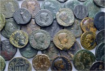A lot containing 40 bronze coins. Includes: Roman Imperial bronzes from Vespasian to Postumus. Fine to very fine. LOT SOLD AS IS, NO RETURNS. 40 coins...