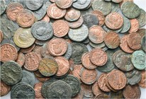 A lot containing 136 bronze coins. Includes: late Roman Antoniniani and Folles. Fine to extremely fine. LOT SOLD AS IS, NO RETURNS. 136 coins in lot....