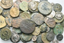 A lot containing 43 silver and 50 bronze coins. Includes: Greek, Roman, Byzantine and Islamic coins. Fine to very fine. LOT SOLD AS IS, NO RETURNS. 93...