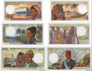 Country : COMOROS 
Face Value : 500, 1000 et 5000 Francs Lot 
Date : (1984) 
Period/Province/Bank : Banque Centrale des Comores 
Catalogue reference :...