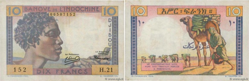 Country : DJIBOUTI 
Face Value : 10 Francs  
Date : (1946) 
Period/Province/Bank...