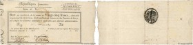 Country : FRANCE 
Face Value : 25 Francs  
Date : 1798 
Period/Province/Bank : Assignats 
Catalogue reference : Laf.213a 
Alphabet - signatures - seri...