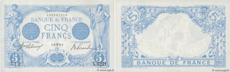 Country : FRANCE 
Face Value : 5 Francs BLEU  
Date : 15 juin 1915 
Period/Provi...