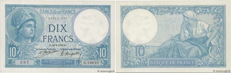Country : FRANCE 
Face Value : 10 Francs MINERVE  
Date : 30 juin 1925 
Period/P...