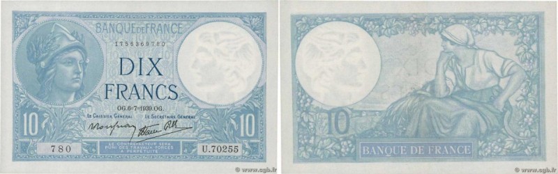 Country : FRANCE 
Face Value : 10 Francs MINERVE modifié  
Date : 06 juillet 193...