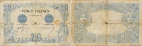 Country : FRANCE 
Face Value : 20 Francs NOIR  
Date : 06 juillet 1874 
Period/Province/Bank : Banque de France, XXe siècle 
Catalogue reference : F.0...