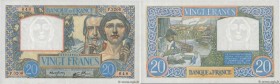 Country : FRANCE 
Face Value : 20 Francs TRAVAIL ET SCIENCE  
Date : 20 février 1941 
Period/Province/Bank : Banque de France, XXe siècle 
Catalogue r...