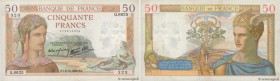 Country : FRANCE 
Face Value : 50 Francs CÉRÈS modifié  
Date : 06 octobre 1938 
Period/Province/Bank : Banque de France, XXe siècle 
Catalogue refere...