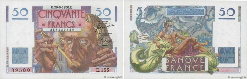 Country : FRANCE 
Face Value : 50 Francs LE VERRIER  
Date : 29 juin 1950 
Perio...