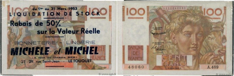 Country : FRANCE 
Face Value : 100 Francs JEUNE PAYSAN  
Date : 02 octobre 1952 ...