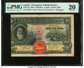 Angola Banco Nacional Ultramarino 10 Mil Reis 1.3.1909 Pick 33 PMG Very Fine 20. Vasco Da Gama is seen on the face of this early issue for Angola. Col...