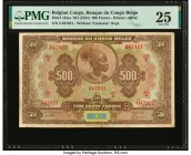 Belgian Congo Banque du Congo Belge 500 Francs ND (1941) Pick 18Aa PMG Very Fine 25. Arguably the key to the series, this brown 500 Francs is seen wit...