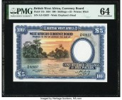 British West Africa West African Currency Board 100 Shillings = 5 Pounds 26.4.1954 Pick 11b PMG Choice Uncirculated 64. Thankfully, a small cache of t...