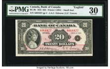 Canada Bank of Canada $20 1935 Pick 46b BC-9b Small Seal PMG Very Fine 30. An especially desirable denomination within the famed 1935 series, as this ...