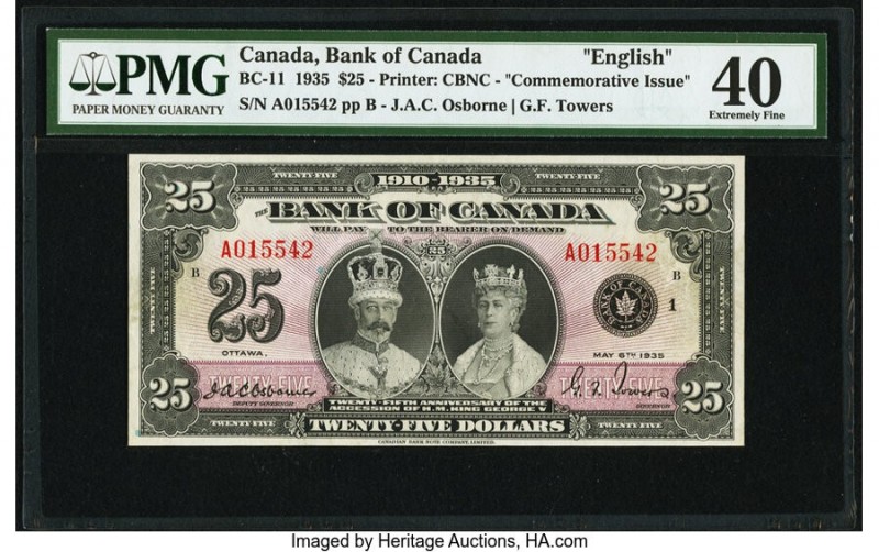 Canada Bank of Canada $25 6.5.1935 Pick 48 BC-11 Commemorative Issue PMG Extreme...