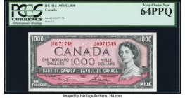 Canada Bank of Canada $1000 1954 BC-44d PCGS Currency Very Choice New 64PPQ. A beautiful and pack fresh example of this desirable highest denomination...