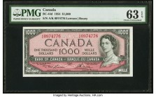 Canada Bank of Canada $1000 1954 Pick 83d BC-44d PMG Choice Uncirculated 63 EPQ. A handsome, pack fresh original example of this highest denomination ...