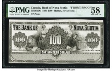 Canada Halifax, NS- Bank of Nova Scotia $100 1.8.1899 Pick S631a Ch.# 550-28-32P1 Face Proof PMG Choice About Unc 58. A beautiful black and white face...
