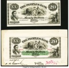 Canada Halifax, NS- People's Bank of Halifax $20 2.7.1903 Ch.# 580-10-06P Various Proof Components About Uncirculated (4). Four uniface turn of the 20...