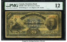 Canada Toronto, ON- Dominion Bank $20 2.1.1925 Pick S1025c Ch.# 220-20-08 PMG Fine 12. A rather scarce note from one of Canada's largest and most succ...