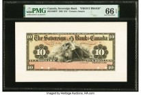 Canada Toronto, ON- Sovereign Bank of Canada $10 1.5.1902 Pick S1432aFP Ch.# 685-10-06FP Face Proof PMG Gem Uncirculated 66 EPQ. This incredibly rare ...