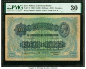 East Africa East African Currency Board 10,000 Shillings = 500 Pounds 15.12.1921 Pick 19 PMG Very Fine 30. King George V and the African Lion flank th...