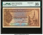 Egypt National Bank of Egypt 10 Pounds 28.4.1920 Pick 14s Specimen PMG Choice Very Fine 35. Any 10 Pound note from the 1913 to 1920 series is a prize,...