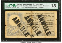 French India Banque de l'Indochine 10 Rupees / Roupies 4.12.1919 Pick 2b Jhunjhunwalla-Razack 13.3.2 PMG Choice Fine 15. All French India banknotes fr...