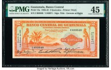 Guatemala Banco Central de Guatemala 2 Quetzales 4.2.1942 Pick 15a PMG Choice Extremely Fine 45. This bright example was issued two years before the G...