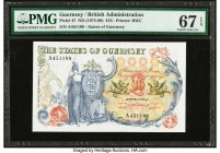 Guernsey States of Guernsey 10 Pounds ND (1975-80) Pick 47 PMG Superb Gem Unc 67 EPQ. As arguably Guernsey's most attractively designed banknote, this...