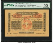 India Government of India 5 Rupees 3.2.1922 Pick A6h Jhunjhunwalla-Razack 2A.1.6.2 PMG About Uncirculated 55 Net. Unusually excellent paper crispness ...