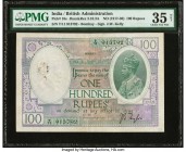India Government of India, Bombay 100 Rupees ND (1917-30) Pick 10e Jhunjhunwalla-Razack 3.10.3A PMG Choice Very Fine 35 Net. Beautiful pastel colors g...