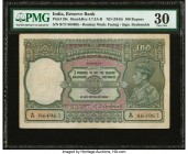 India Reserve Bank of India, Bombay 100 Rupees ND (1944) Pick 20c Jhunjhunwalla-Razack 4.7.3A-B PMG Very Fine 30. Front-facing watermark portraits of ...