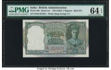 India Reserve Bank of India 5 Rupees ND (1943) Pick 23b Jhunjhunwalla-Razack 4.4.2 PMG Choice Uncirculated 64 EPQ. Pack fresh originality is seen on t...