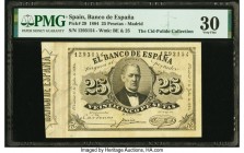Spain Banco de Espana 25 Pesetas 1.7.1884 Pick 29 PMG Very Fine 30. It did not take long for statesmen to notice that artists and writers were being u...
