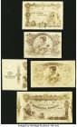 Spain Banco de Espana 50 Pesetas ND (ca. 1902) Photo Proofs Pick Unlisted. This grouping features two face designs and two back designs, along with a ...