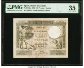 Spain Banco de Espana 100 Pesetas 1.7.1903 Pick 53a PMG Choice Very Fine 35. The issues of 1902-1905 were the first notes from the Bank of Spain that ...