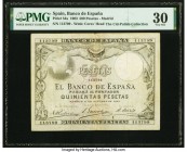 Spain Banco de Espana 500 Pesetas 1.10.1903 Pick 54a PMG Very Fine 30. Stunning, allegorical designs are seen on this large format, high denomination ...