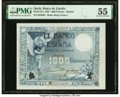Spain Banco de Espana 1000 Pesetas 10.5.1907 Pick 61a PMG About Uncirculated 55. Without question, this design is the pinnacle of work by the Bank of ...
