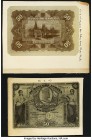 Spain Banco de Espana 50 Pesetas 30.11.1908 (1907) Photo Proofs Pick 63 for Type. Both the face and back are nearly complete as issued, with 00000 pho...